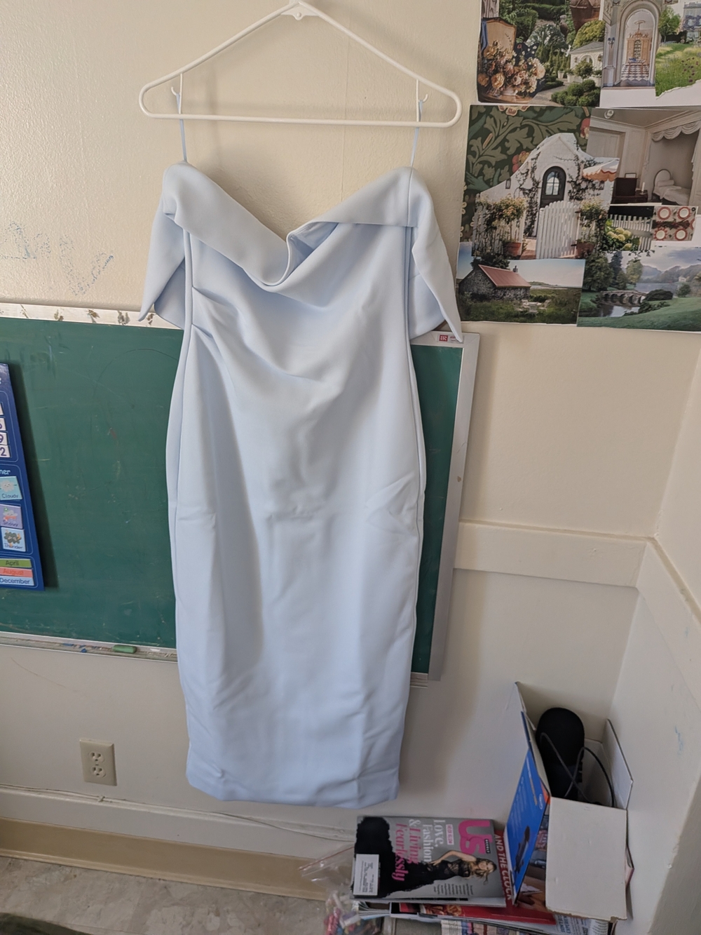 Babaton Strapless Maxi Dress in Light Blue - Picture 2 of 3